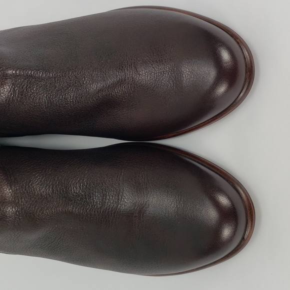 NAOT HELM BROWN LEATHER CHEETAH PRINT SUEDE SIDES ZIP BOOTIES WOMEN'S 42 L 11 - Picture 5 of 11